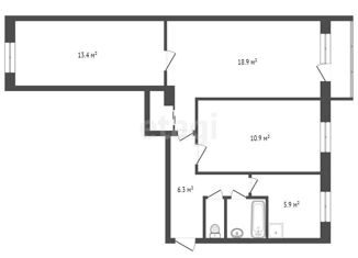 Продажа трехкомнатной квартиры, 49.8 м2, Красноярский край, Львовская улица, 29А