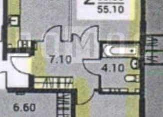 Продается двухкомнатная квартира, 52.7 м2, Екатеринбург, Лучистая улица, 2, метро Динамо