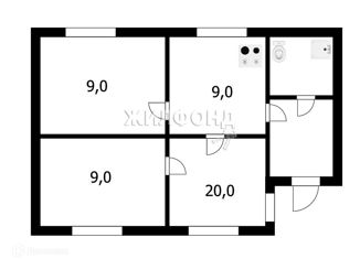 Продам трехкомнатную квартиру, 64.9 м2, село Ташара, Комсомольская улица, 6