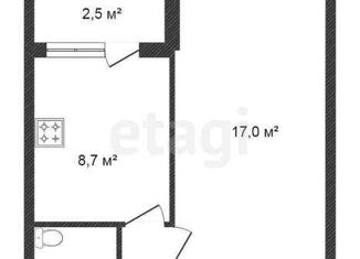 Продается однокомнатная квартира, 32.6 м2, Тюмень, улица Ветеранов Труда, 9А, ЖК На Ватутина