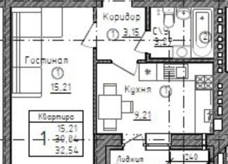 Продается однокомнатная квартира, 32.5 м2, село Миловка, проспект Чижова, 4