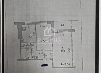 Продажа 2-комнатной квартиры, 42.9 м2, Комсомольск-на-Амуре, проспект Ленина, 74