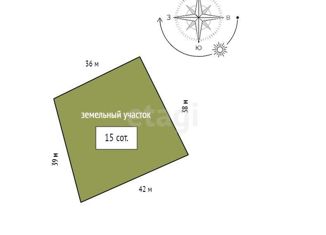 Продажа участка, 15 сот., поселок городского типа Емельяново, Полевая улица