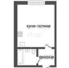 Продается однокомнатная квартира, 17.9 м2, Нефтеюганск, 1-й микрорайон, 12