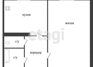 1-комнатная квартира на продажу, 44.6 м2, Тюменская область, улица Профсоюзов, 50