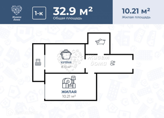 Продам 1-ком. квартиру, 28.6 м2, Краснослободск, ЖК Изумрудный город, Гайворонский переулок, 5