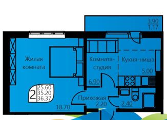 Продаю 2-комнатную квартиру, 35.1 м2, Пермь, улица Гашкова, 55, ЖК Мотовилихинский