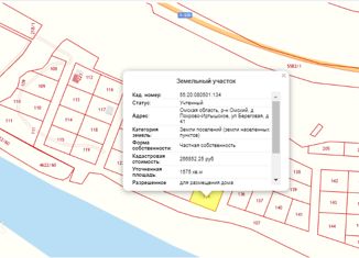 Продам участок, 15.8 сот., деревня Покрово-Иртышское, Береговая улица