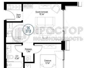 Продаю 2-комнатную квартиру, 37.4 м2, Москва, Волгоградский проспект, 32/5к1, Южнопортовый район