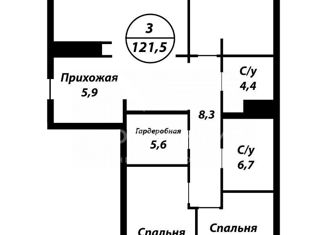 Продам 4-комнатную квартиру, 121 м2, Екатеринбург, улица Гоголя, 18, ЖК Кандинский