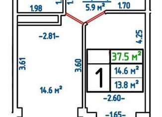 Продажа 1-ком. квартиры, 37.5 м2, село Супсех, Невская улица, 2