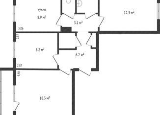 Продажа 3-ком. квартиры, 61.5 м2, Кемеровская область, Волгоградская улица, 31А