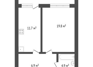 Продам 1-комнатную квартиру, 27.4 м2, Тобольск, 7-й микрорайон, 49А, ЖК Счастливая Семья