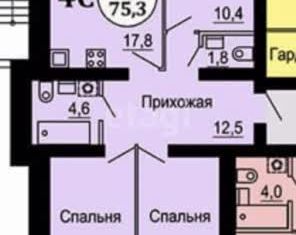 Продается 4-комнатная квартира, 75 м2, рабочий посёлок Кольцово, Рассветная улица, 1А
