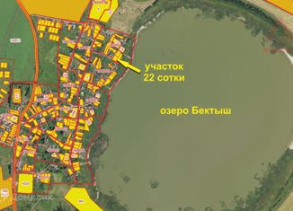 Продается земельный участок, 22 сот., посёлок Бектыш, Озёрная улица