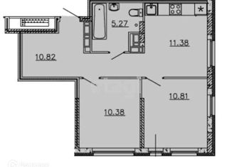 Продаю 2-ком. квартиру, 48.7 м2, Тюмень, Харьковская улица, 74, ЖК Сердце Сибири