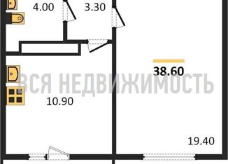 Продается однокомнатная квартира, 38.6 м2, хутор Ветряк, Выборская улица, 11