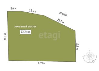 Продажа земельного участка, 12.2 сот., село Ребровка