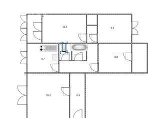 Продаю 4-ком. квартиру, 77.6 м2, Новосибирск, метро Берёзовая роща, улица Писарева, 82