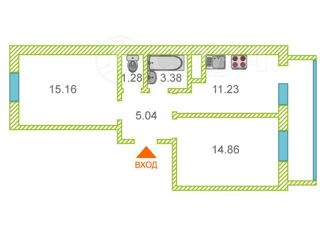 Продается двухкомнатная квартира, 54 м2, Тюмень, Верхнетарманская улица, 5, ЖК Новый Мыс 2.0