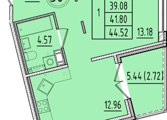 1-комнатная квартира на продажу, 39.08 м2, Санкт-Петербург, Образцовая улица, 6к2