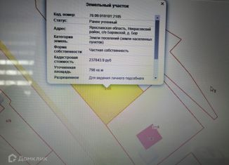 Продается земельный участок, 8 сот., деревня Бор, деревня Бор, 45А