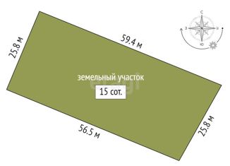 Продажа участка, 15 сот., деревня Мышкино, Цветочная улица