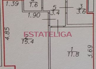 Продам 1-ком. квартиру, 36.8 м2, Москва, Рязанский проспект, 2/1к3Л, ЖК Среда