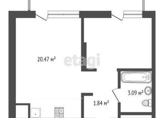 Продаю 1-комнатную квартиру, 30.4 м2, Тюмень, улица Михаила Сперанского, 45, ЖК Видный