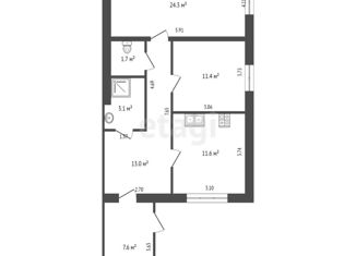 Продается двухкомнатная квартира, 72 м2, Крым, Курьерский переулок, 2