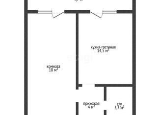 Продажа 1-комнатной квартиры, 39.5 м2, Краснодар, улица Евгении Жигуленко, 7