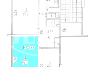 Продажа комнаты, 23.5 м2, Пермь, Пушкарская улица, 61, Мотовилихинский район