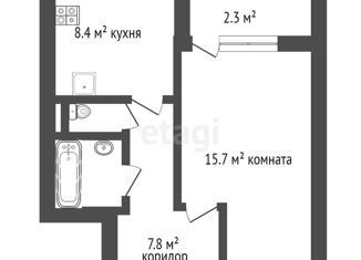 Продам однокомнатную квартиру, 35.4 м2, Санкт-Петербург, Малая Балканская улица, 50к3, метро Дунайская