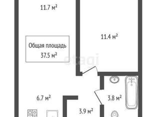 Продажа двухкомнатной квартиры, 37.5 м2, Новосибирск, жилой комплекс Авиатор, 2, ЖК Авиатор