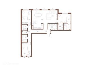 3-комнатная квартира на продажу, 127.92 м2, Санкт-Петербург, улица Стахановцев, 1, улица Стахановцев