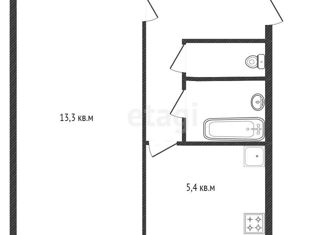 1-ком. квартира на продажу, 26 м2, Белгород, Рабочая улица, 14/19