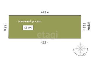 Продаю земельный участок, 7.8 сот., ДНТ Дачи Хюгге