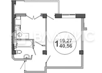 Продается 1-комнатная квартира, 42 м2, Симферополь, Краснознамённая улица, 72, ЖК Дом Художника