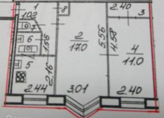 Продается двухкомнатная квартира, 43.3 м2, Санкт-Петербург, Тамбовская улица, 75, Тамбовская улица