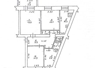 Продается четырехкомнатная квартира, 103 м2, Зеленодольск, улица Комарова, 22
