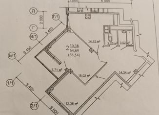Продам 2-ком. квартиру, 66.5 м2, Нижний Новгород, метро Горьковская, Ошарская улица, 80