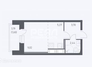 Продается квартира студия, 21 м2, Санкт-Петербург, Славянская улица, 8, ЖК Живи в Рыбацком