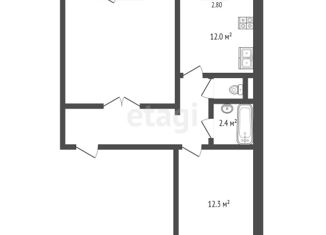 Продажа 2-ком. квартиры, 50 м2, Тюменская область, 3-й микрорайон, 9