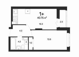 Продажа 1-ком. квартиры, 41 м2, Нижний Новгород, улица Героя Советского Союза Сафронова, 7к1, ЖК Заречье