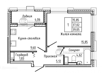 1-комнатная квартира на продажу, 39.5 м2, Санкт-Петербург, Студенческая улица, 14к1, метро Лесная