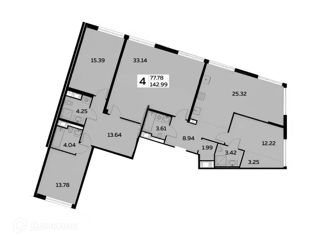 4-комнатная квартира на продажу, 142.99 м2, Санкт-Петербург