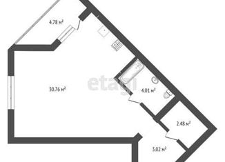 Продам однокомнатную квартиру, 42.8 м2, Тюмень, улица Тимофея Кармацкого, 7к1, ЖК Ария