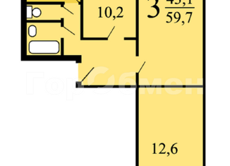 Продажа 3-ком. квартиры, 60 м2, Москва, станция Бескудниково, Инженерная улица, 9