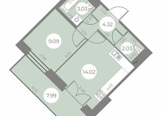 Продается однокомнатная квартира, 34.89 м2, Санкт-Петербург, улица Маршала Захарова, 8, Красносельский район