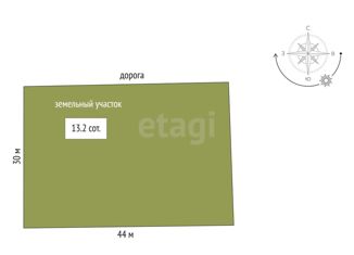 Продается земельный участок, 13.2 сот., деревня Зырянка, Таёжная улица